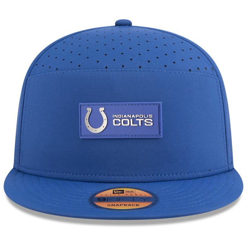 Indianapolis Colts New Era 2025 Sideline Split Panel 9FIFTY Snapback Hat - Royal