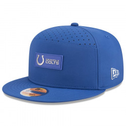 Indianapolis Colts New Era 2025 Sideline Split Panel 9FIFTY Snapback Hat - Royal