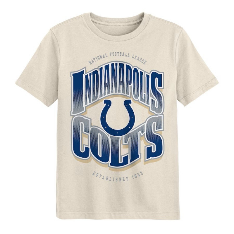 Indianapolis Colts Outerstuff Youth Huddle T-Shirt - Cream