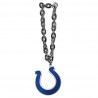Indianapolis Colts Oversized Superfan Silver Chain Necklace
